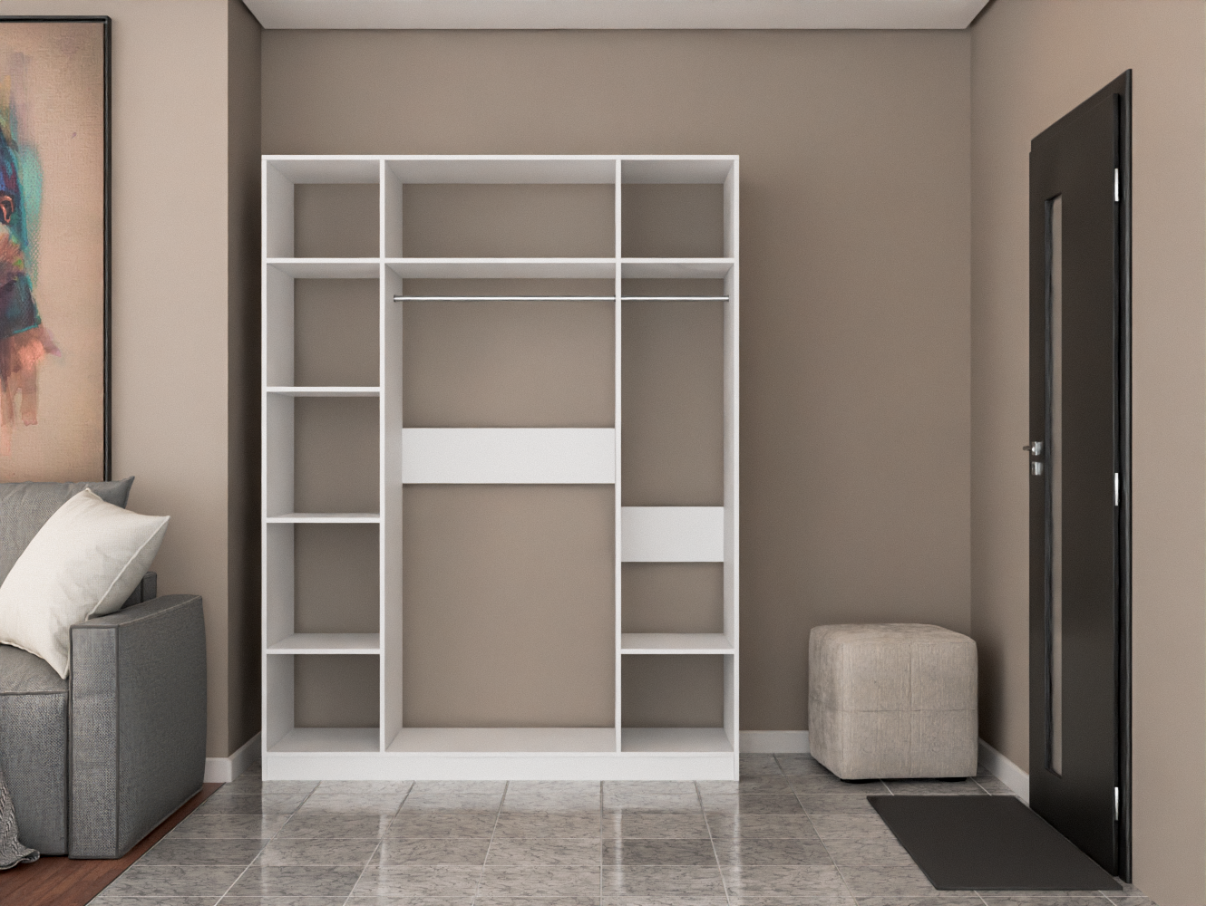 Гардеробная система Пакс Рейнсвол 11 white ИКЕА (IKEA) изображение товара