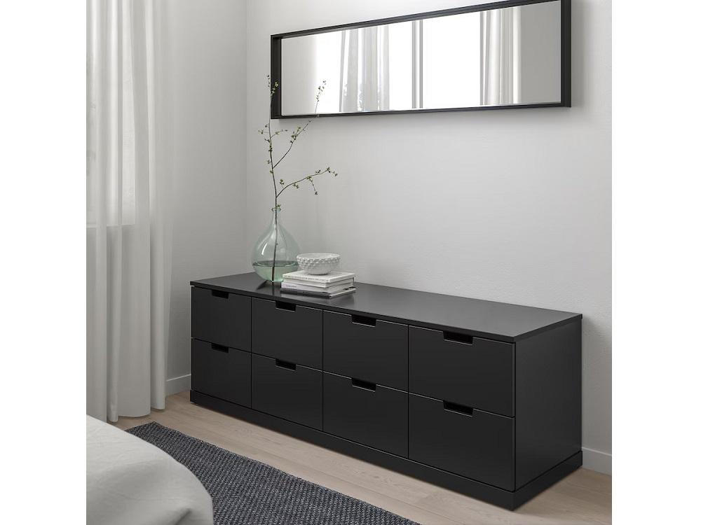 Комод Нордли 24 black ИКЕА (IKEA) изображение товара